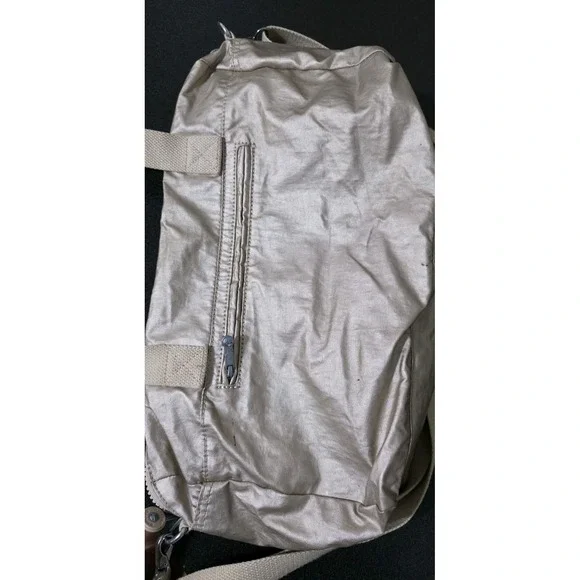 Kipling Cyrene Carry On Travel Bag Crossbody Double Handle Metallic Rose Gold - Picture 8 of 14